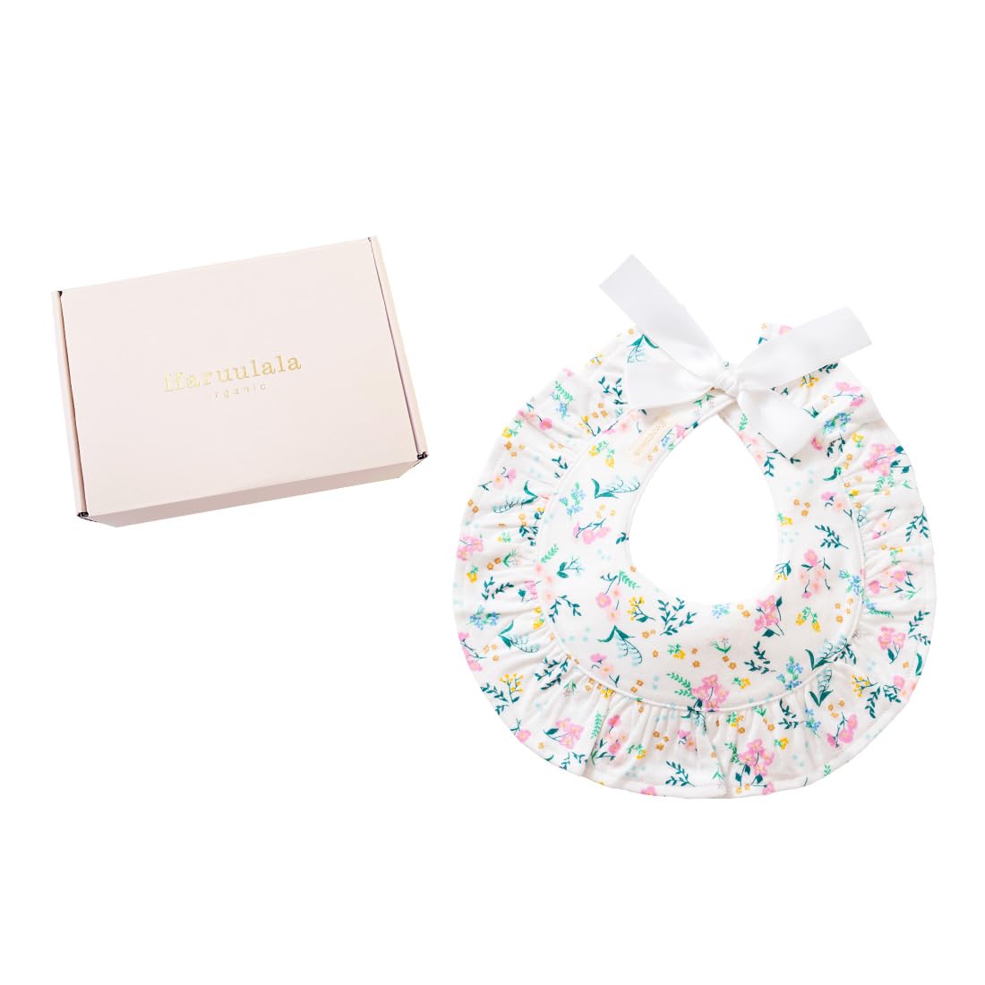 Haruulala Organic Girls Baby Shower Gift Bib Bib Baby Organic Cotton (Hikarie), Hikari