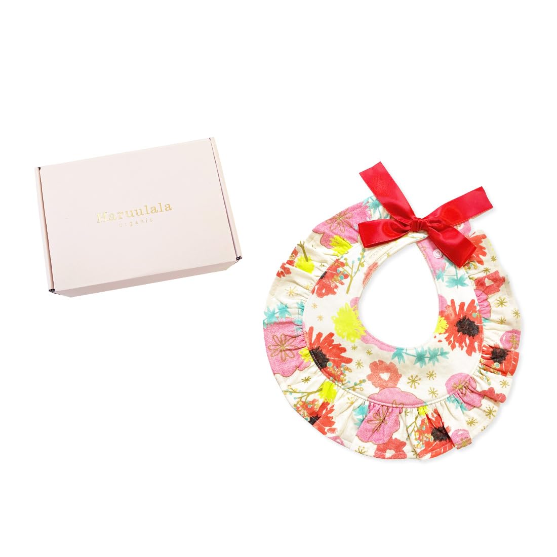 Haruulala Organic Girls Baby Shower Gift Bib Bib Baby Organic Cotton (Hikarie), Hikari