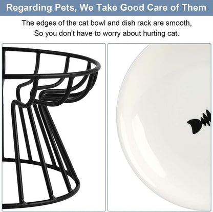 Raised Ceramic Pet Bowl