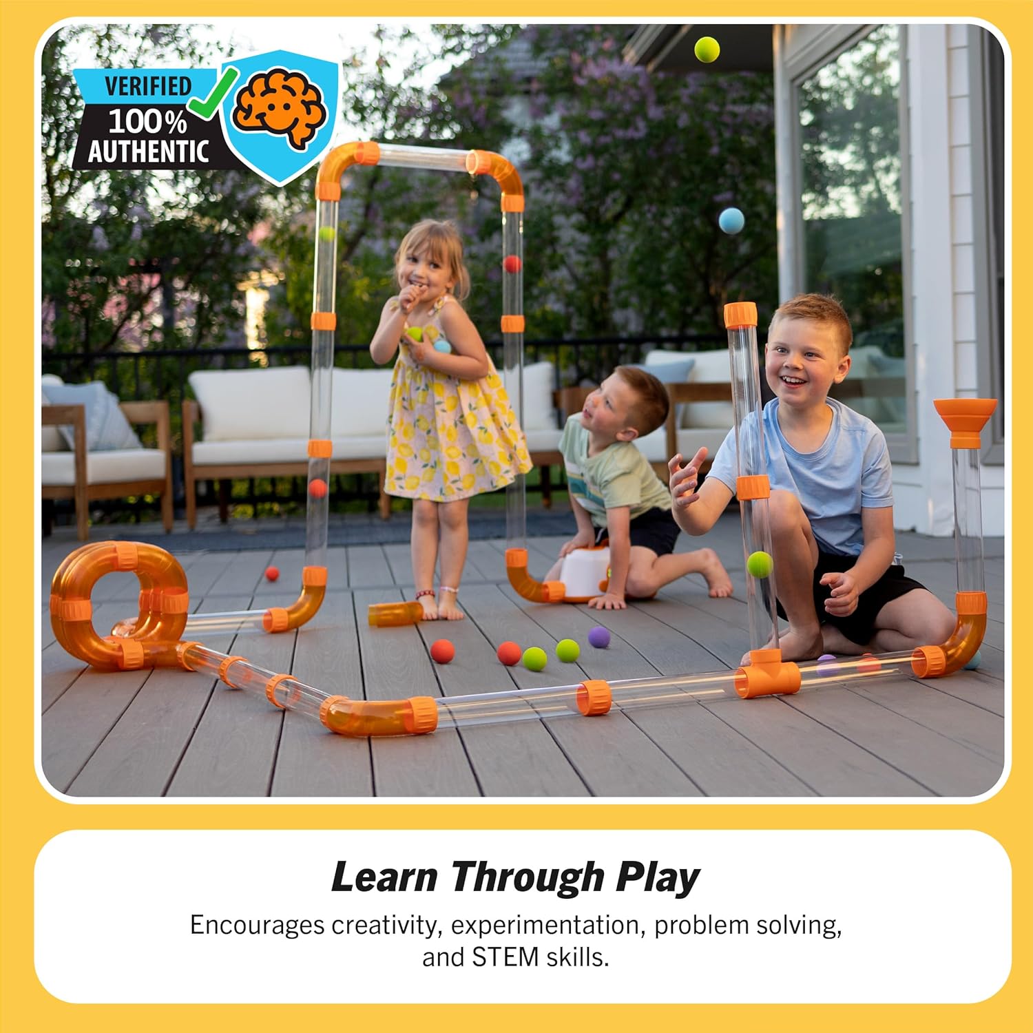 Fat Brain Toys The Original Air Toobz, Air-Powered STEM Building Toys for Kids & Teens, Kids Building Toys, STEM Toys for 3+ Year Old