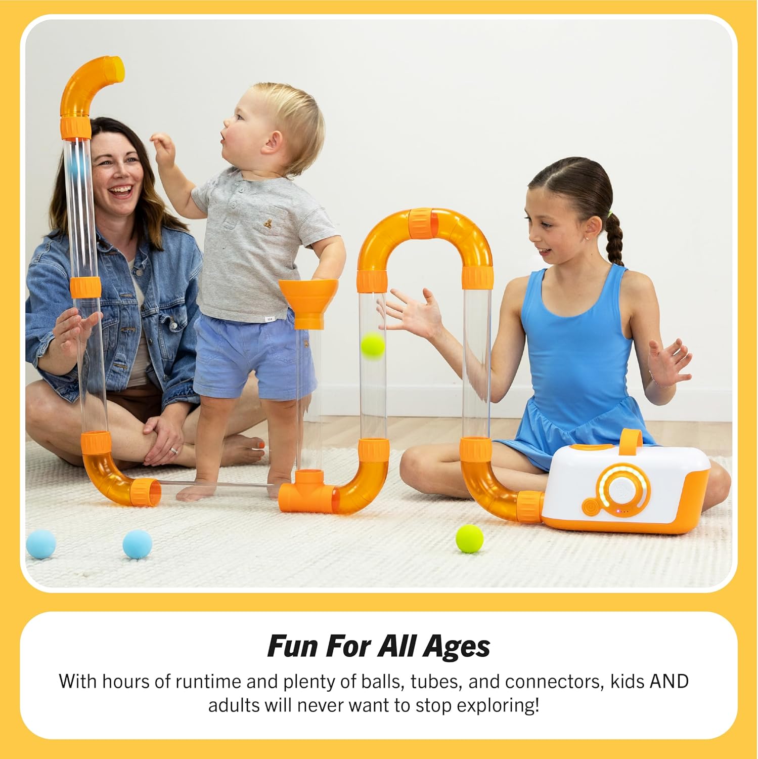 Fat Brain Toys The Original Air Toobz, Air-Powered STEM Building Toys for Kids & Teens, Kids Building Toys, STEM Toys for 3+ Year Old